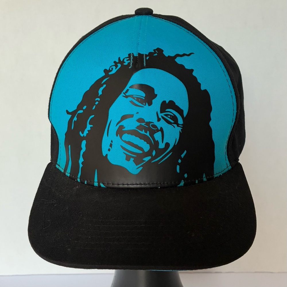 Bob Marley Baseball Hat One Love Black Blue Jamaica Reggae SnapBack One-Size